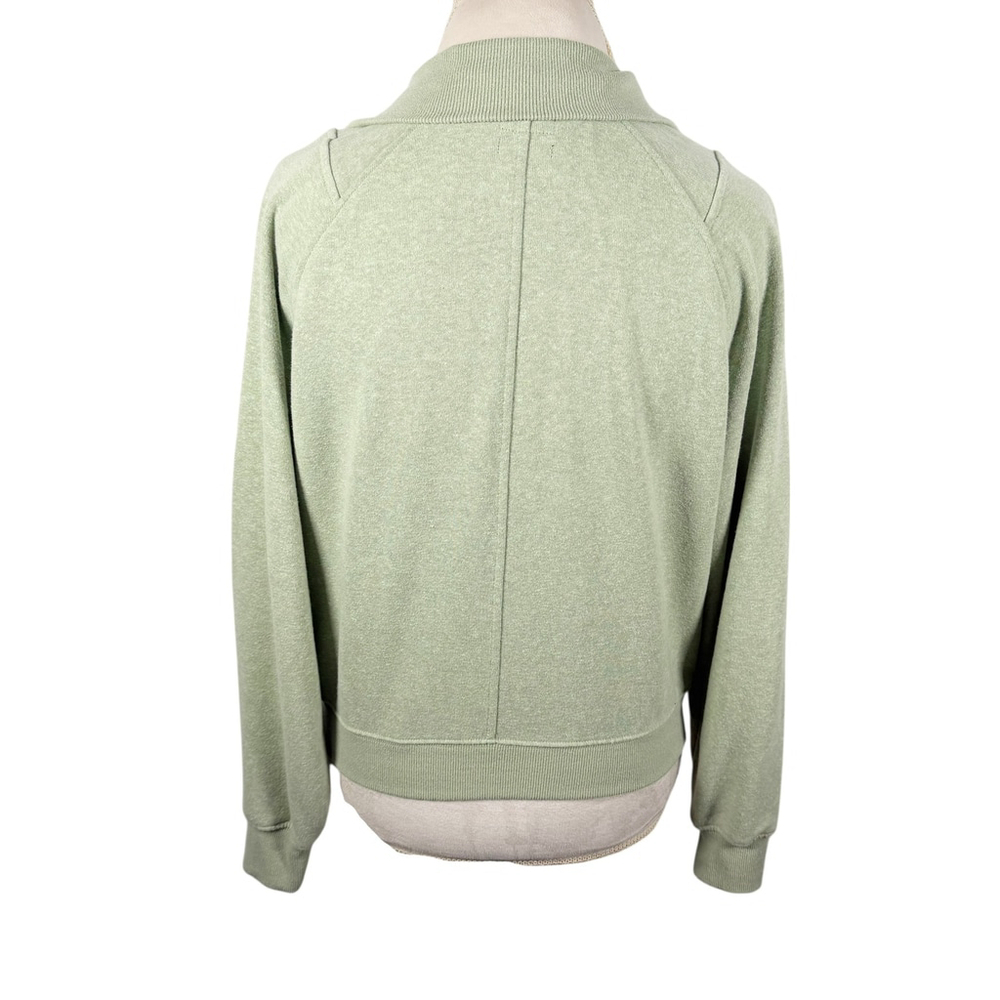 Prana Cozy Up Pullover Sweatshirt Heather Green Crop Length Relaxed Size S - Picture 8 of 12